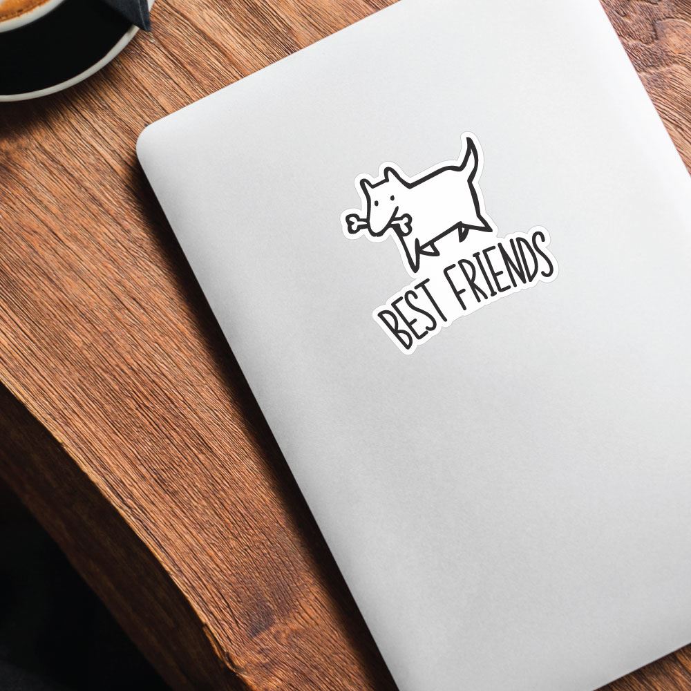 Best Friends Sticker Decal - Waterproof Vinyl Decals for Laptops, Phones, Cars & DIY Crafts - Perfect for Gifts, Scrapbooking & Room Decor