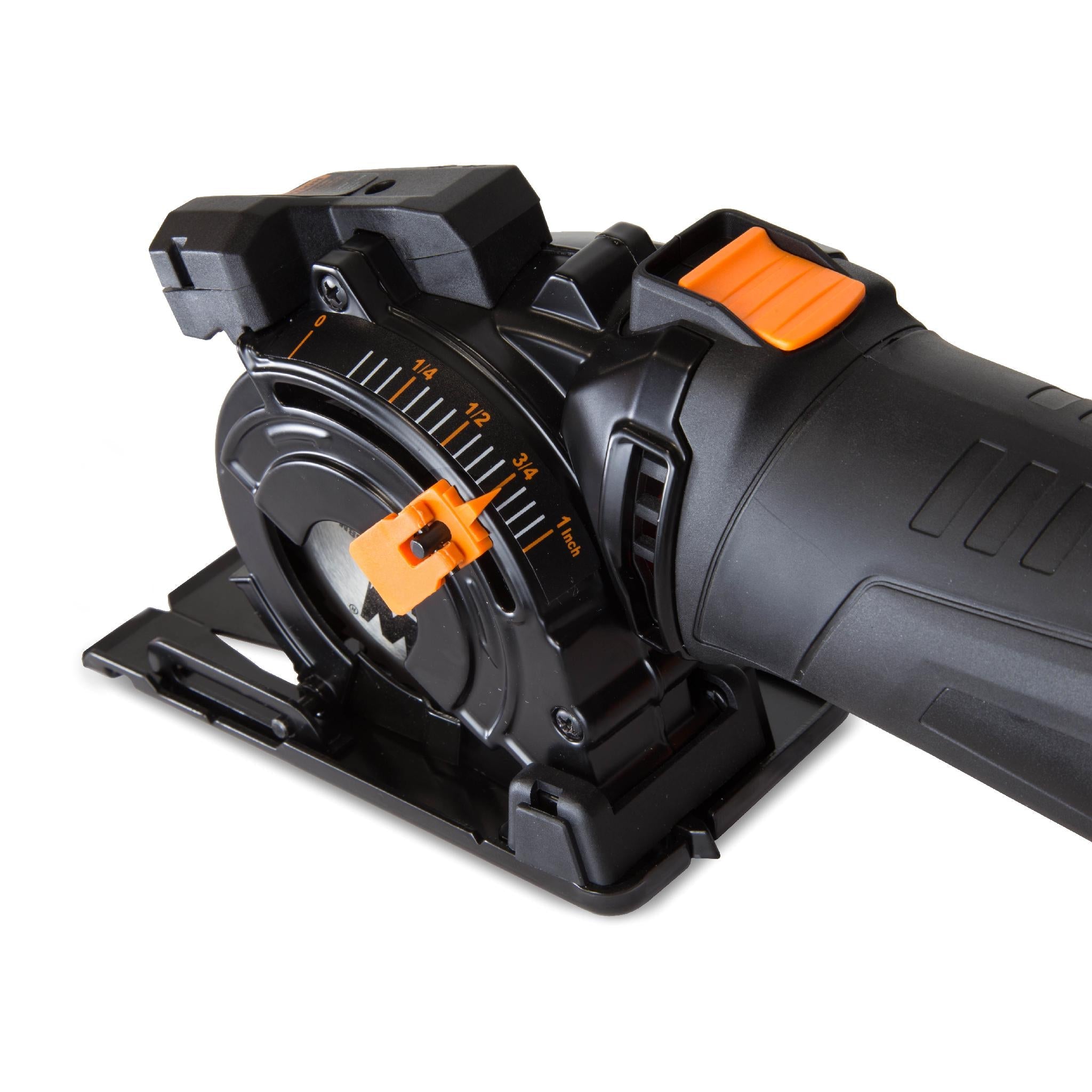 WEN R36703 4.2 Amp 3-3/8 Inch Compact Circular Saw with Laser Guide, Carrying Case & 3 Blades (Refurbished) - Perfect for DIY Projects, Woodworking, and Home Renovations