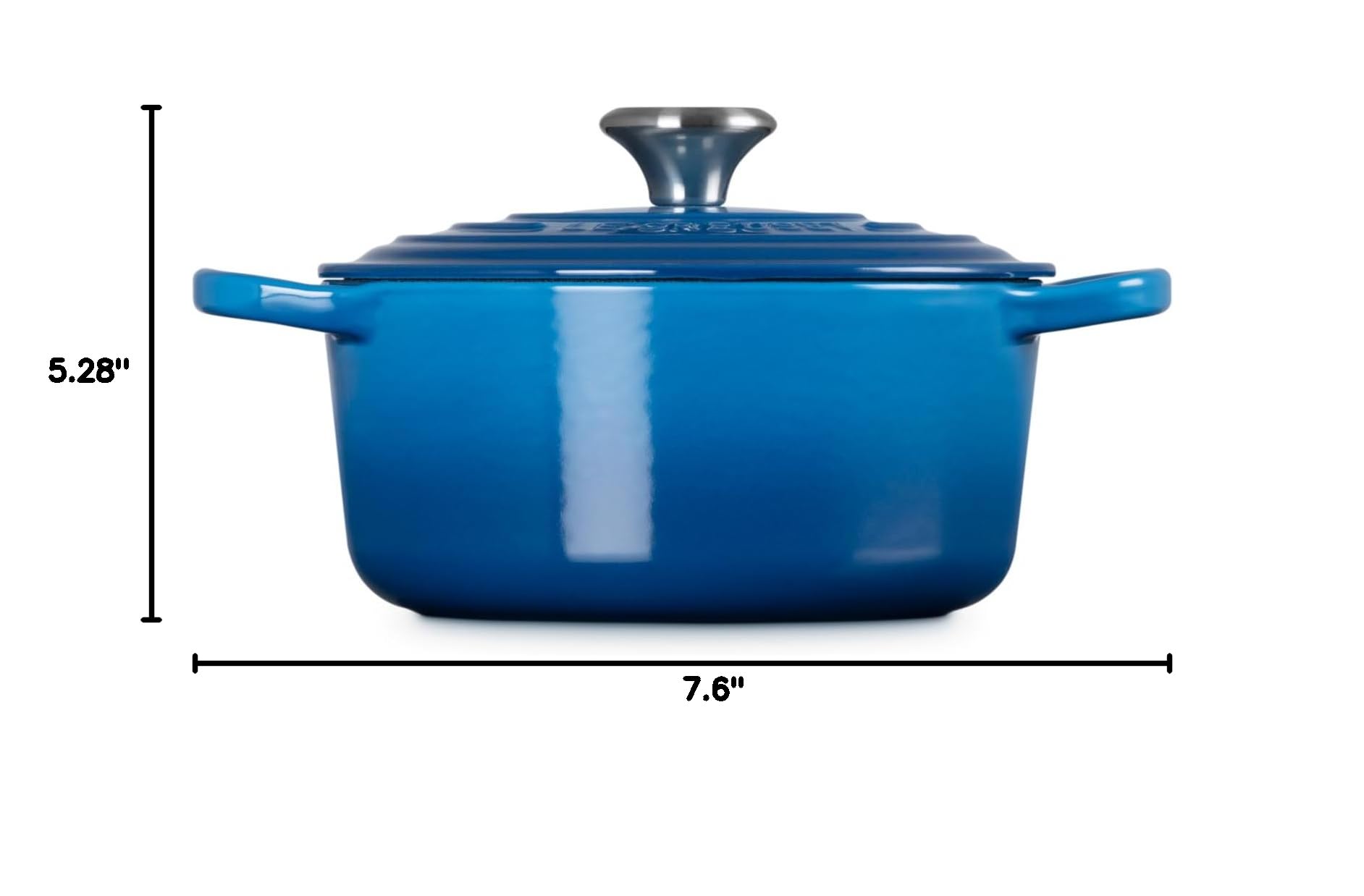 Le Creuset Enameled Cast Iron Signature Round Dutch Oven 2 Quart – Classic Marseille Blue – Perfect for Soups, Stews & Baking – Durable Kitchen Essential for Home Chefs