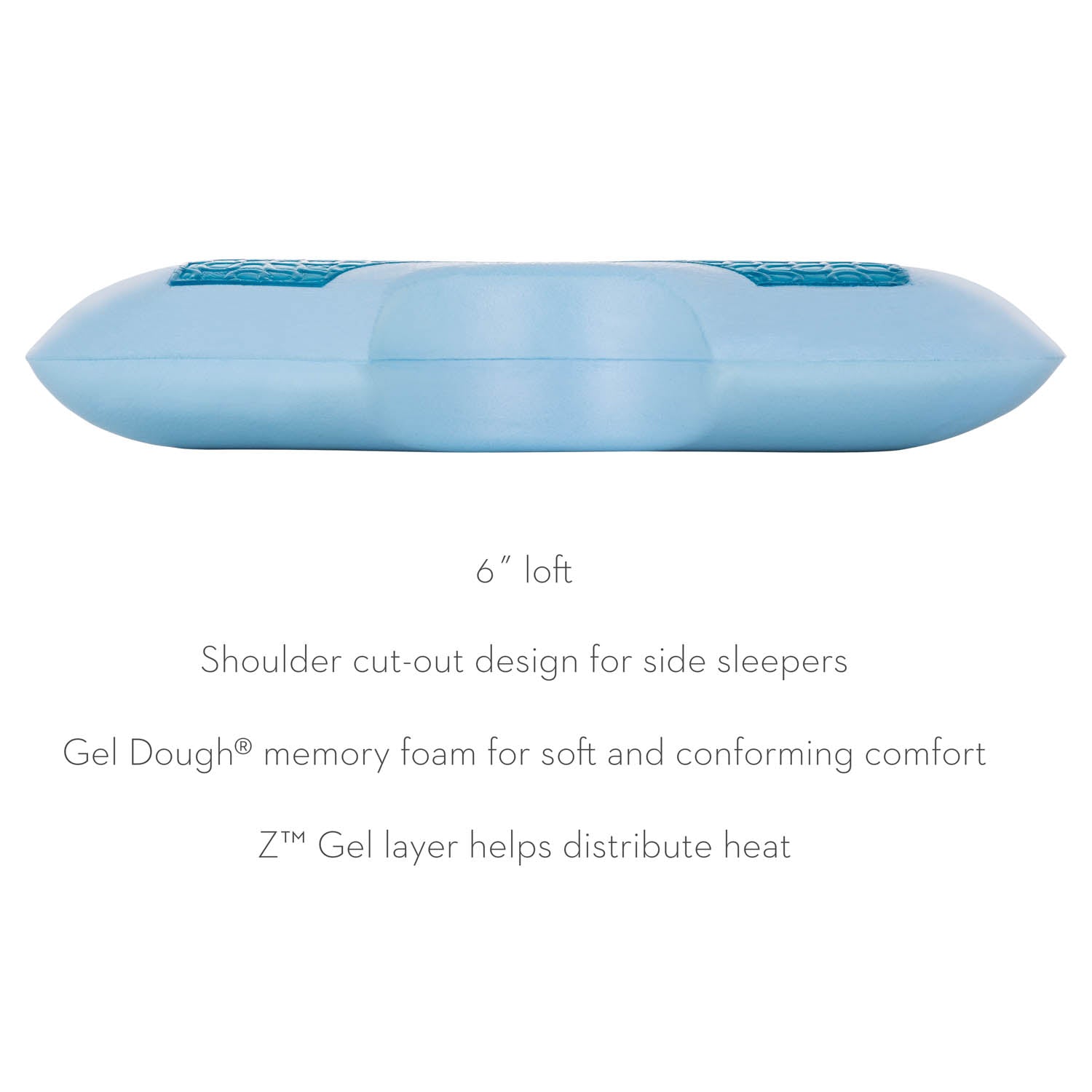 Malouf Shoulder Gel Dough + Z Gel Pillow for Neck Pain Relief - Orthopedic Memory Foam Pillow with Cooling Technology for Side, Back & Stomach Sleepers - Perfect for Home, Travel & Office Use