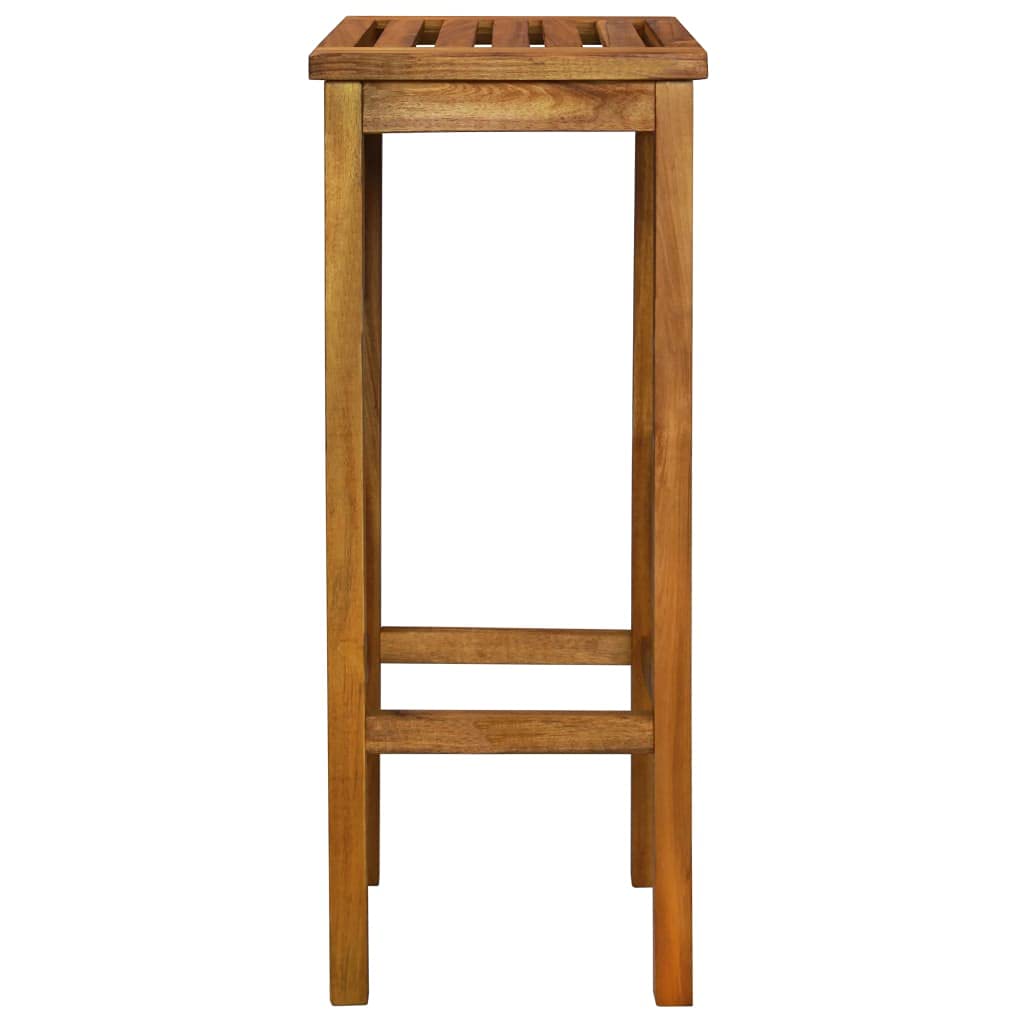 Modern Industrial Bar Stools Set of 2 - Solid Acacia Wood Counter Height Stools for Kitchen Island, Breakfast Bar & Pub - Fast Shipping & Durable Design