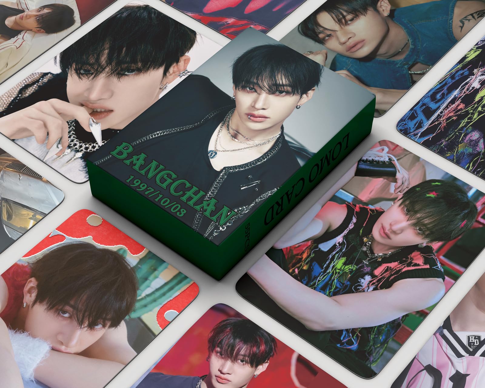 Stray Kids Photocards 55 PCS - Official Kpop Album Photo Cards Collection (Bang Chan) - Perfect Gift for Fans, Boys and Girls - Use for Scrapbooking, Phone Cases, and Kpop Merch Displays