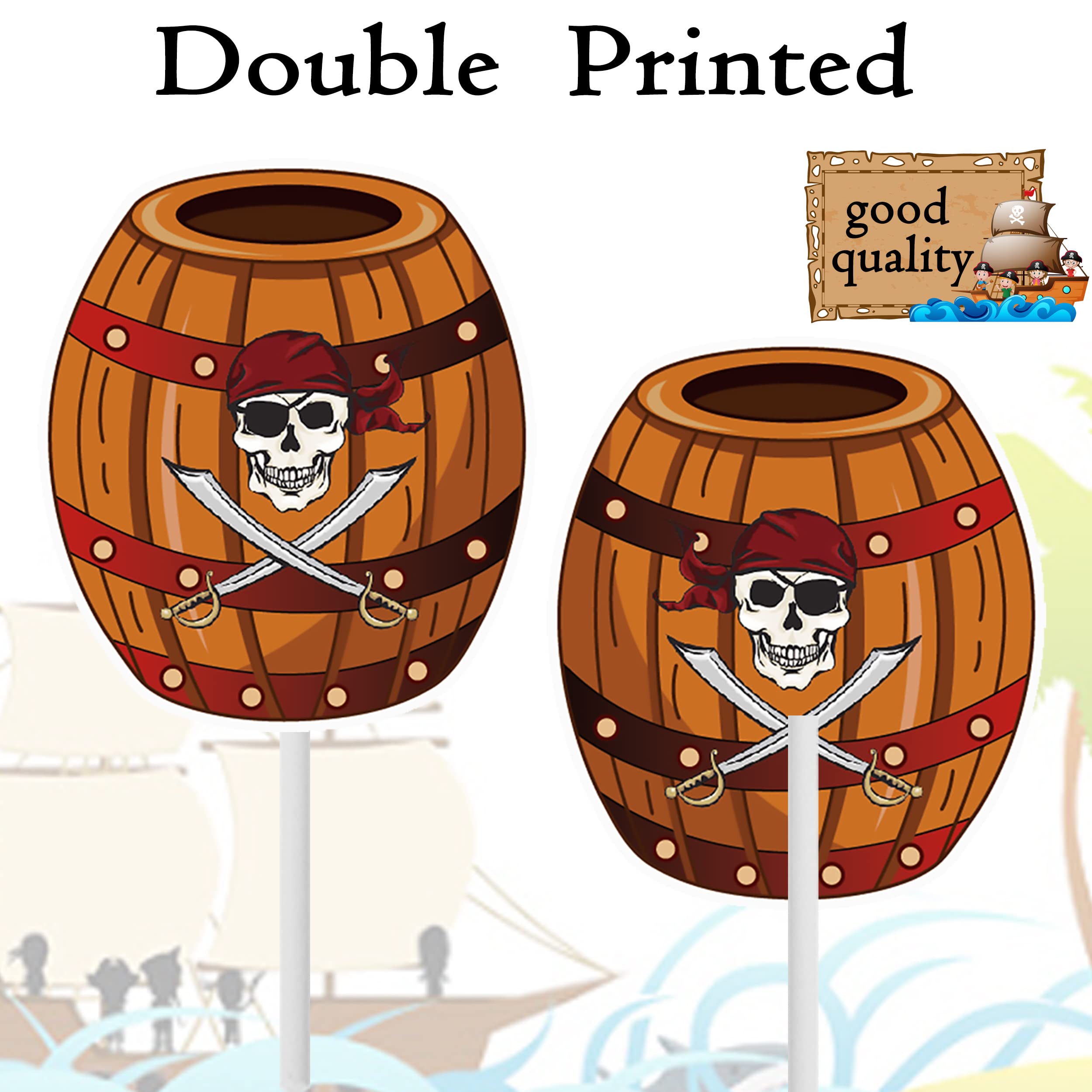 36PCS Pirate Cupcake Toppers - Pirate Party Decorations, Nautical Sailing Cake & Cupcake Picks for Pirate Theme Birthday Party, Baby Shower Supplies - Perfect for Pirate Themed Events, Kids Birthday Cakes & Ocean Adventure Parties