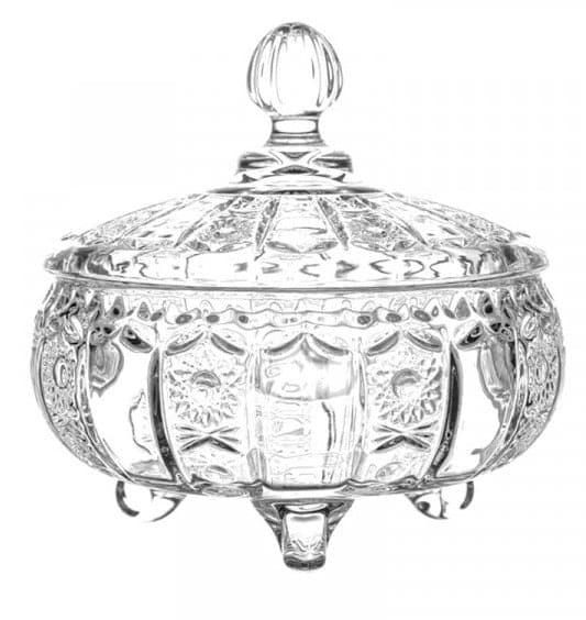 Crystal Clear Glass Bowl Set - Decorative Serving Bowl for Candy, Snacks, and Desserts - Elegant Table Centerpiece for Parties, Weddings, and Home Decor