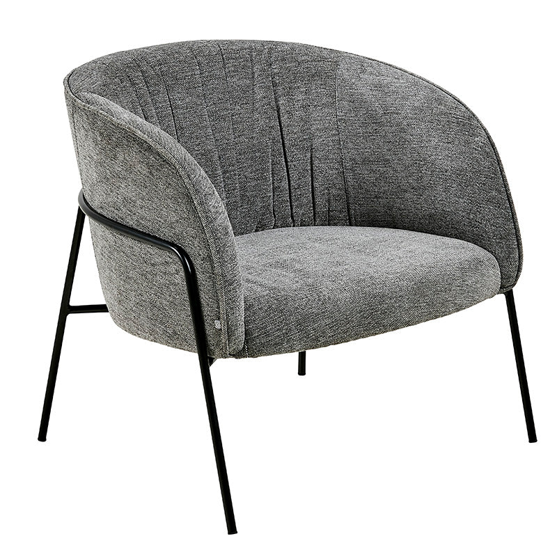 MILANI Modern Lounge Chair in Anthracite - Stylish and Comfortable Accent Chair for Living Room, Bedroom, or Office