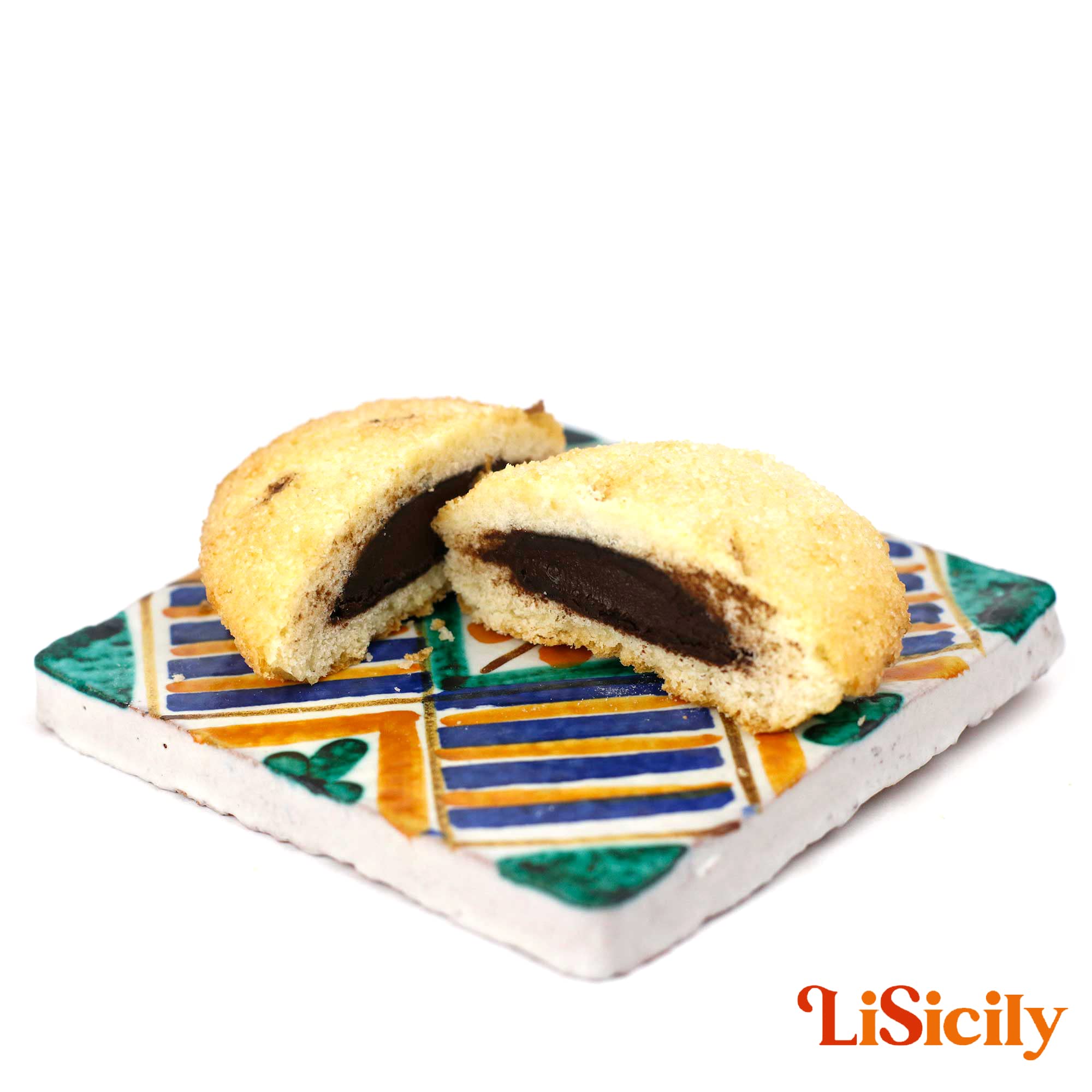 LiSicily - Handmade Chocolate Buccellati Biscotti (500g) - Artisan Italian Shortbread Filled with Chocolate | 100% Natural Ingredients | Perfect for Gifts, Coffee Pairing & Holiday Treats