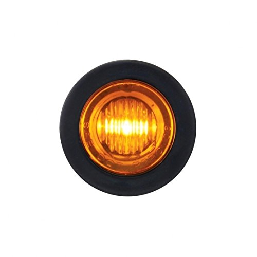 United Pacific 39767 3 LED Mini Clearance Marker Light - Amber LED with Amber Lens for Trucks, Trailers & RVs - Durable Side Marker Lights for Enhanced Road Safety