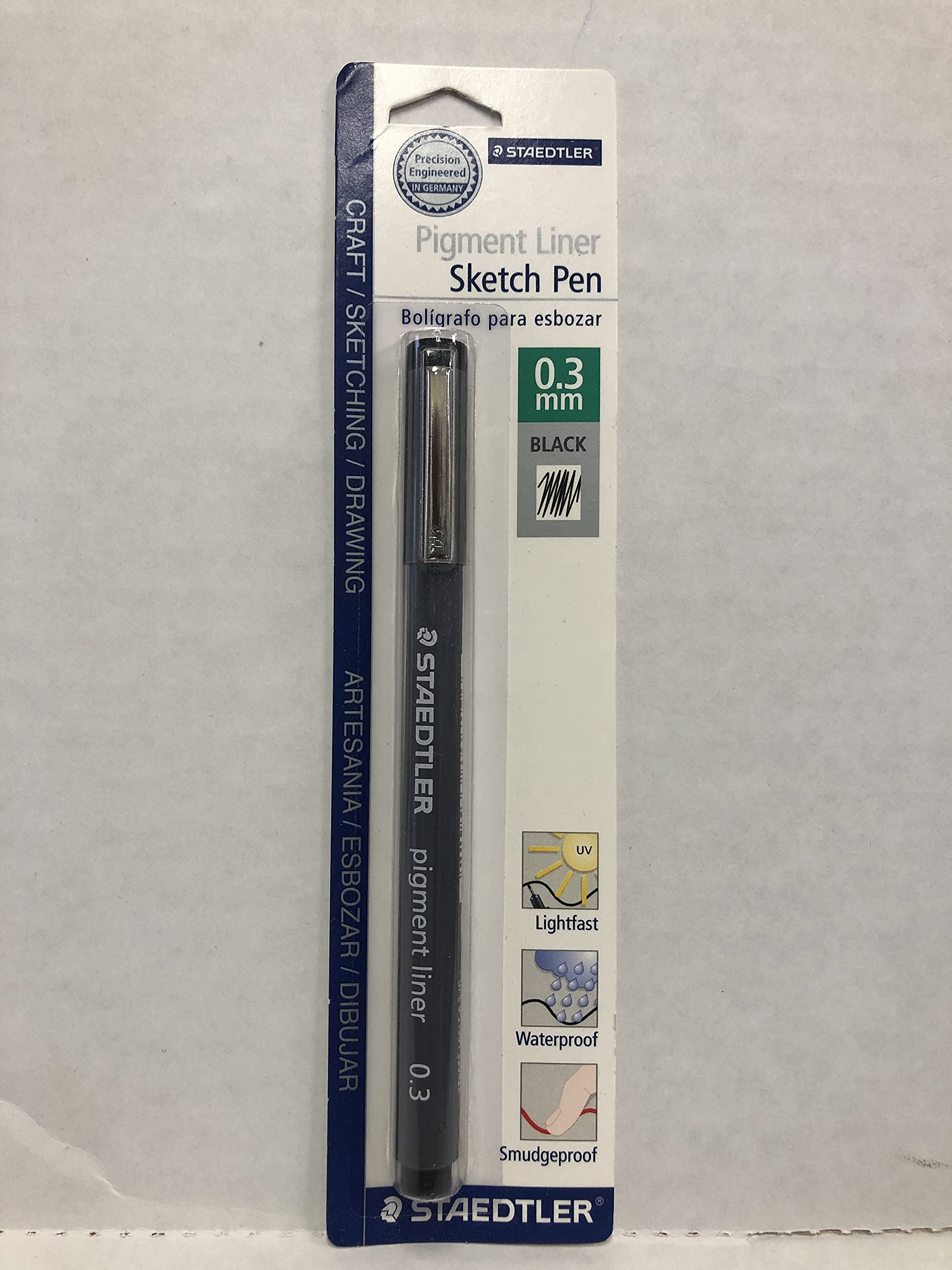 STAEDTLER Pigment Liner Sketch Pens 0.3mm Fine Tip Black Ink - Professional Drawing Pens for Artists, Sketching, Illustration & Calligraphy - Perfect for Sketchbooks, Canvas & Watercolor Paper