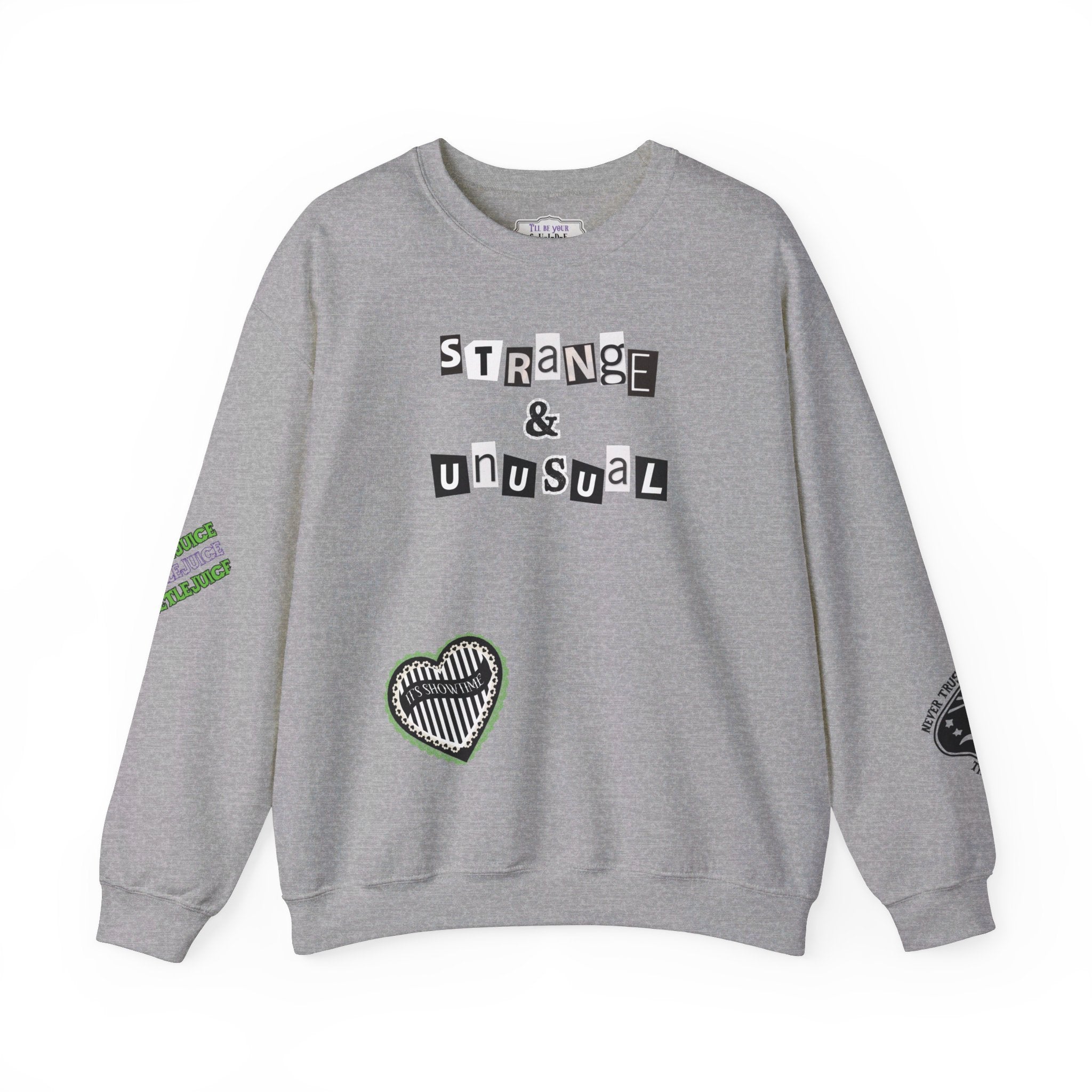 Beetlejuice Movie Inspired Graphic Crewneck Sweatshirt - Casual Halloween & Cosplay Outfit for Men and Women