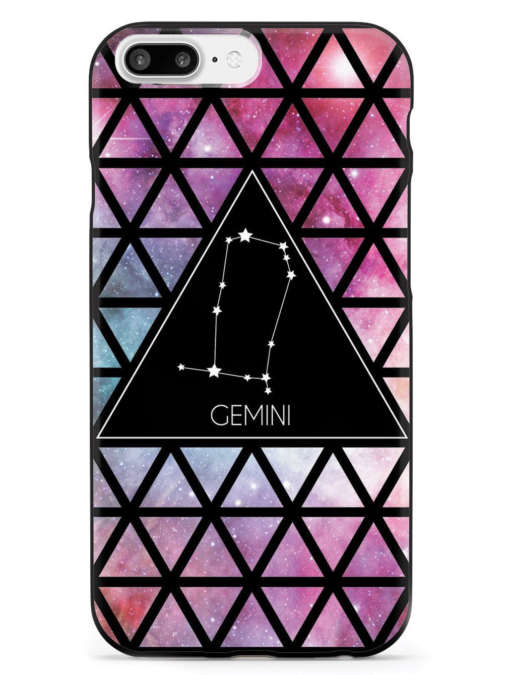 Premium 3D Textured Protective Phone Case for Apple iPhone 8 Plus - Zodiac Constellation Gemini Design - Shockproof & Slim Fit - Perfect for Daily Use, Travel & Outdoor Activities