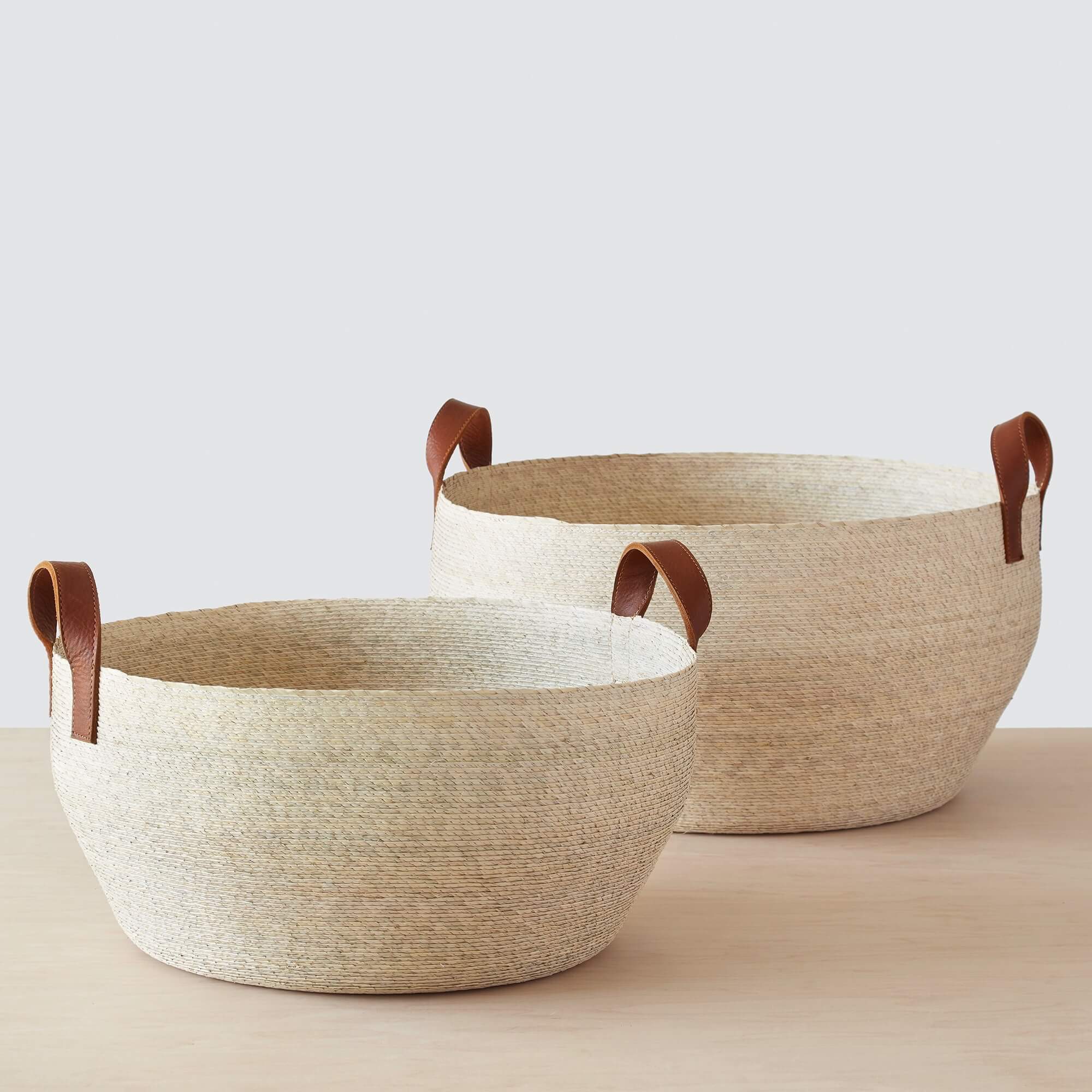 Stylish Mercado Floor Baskets - Woven Storage Baskets for Home Organization | Perfect for Living Room, Bedroom & Nursery Decor