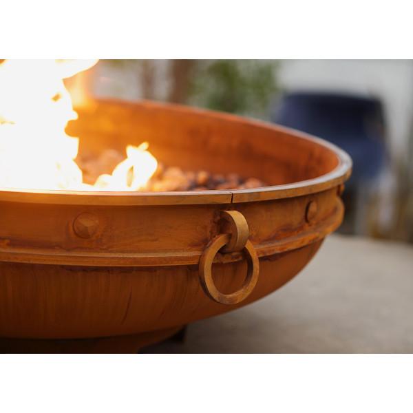 Emperor Fire Pit - Outdoor Wood Burning Fire Pit for Backyard, Patio & Camping - Heavy Duty Steel Fire Pit with Spark Screen & Poker - Perfect for Bonfires, S'mores & Outdoor Gatherings