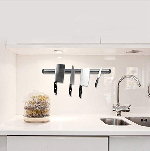 Magnetic Knife Holder Wall Mount - 33cm Chef Knife Storage Rack with Strong Magnets for Kitchen Utensils (Set of 2) - Perfect for Home Kitchen, Restaurant, and Professional Chef Use