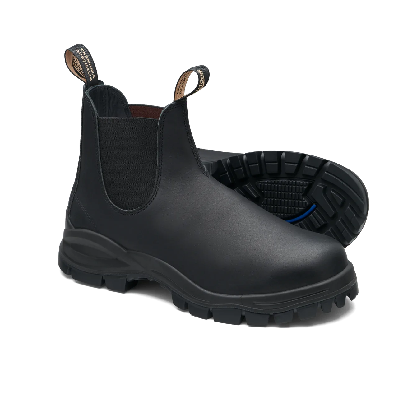 Blundstone 2240 Black Leather Chelsea Boots with Lug Sole - Durable & Comfortable for Outdoor, Work & Casual Wear