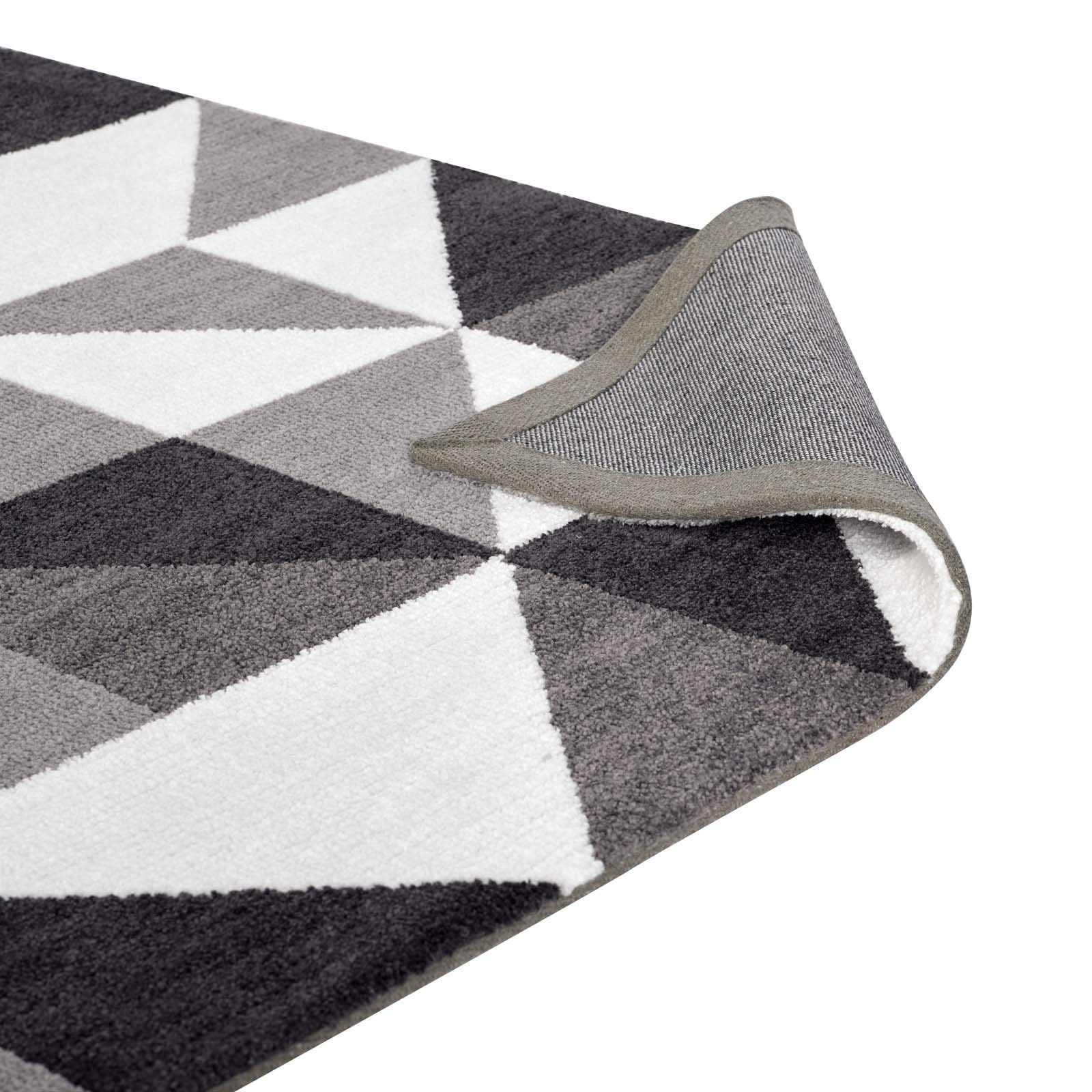 Modern Contemporary Urban Living Area Rug - Soft Fabric Floor Carpet in Multi-Tone Gray for Lounge, Living Room & Bedroom | Perfect for Home Decor, Apartment Style & Cozy Spaces