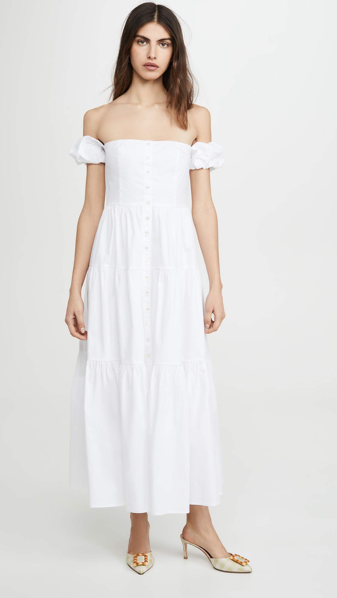 STAUD Women's Elio Dress - Elegant Flowy Midi Dress for Summer, Weddings & Special Occasions | Breathable & Comfortable Fabric | Perfect for Beach Vacations, Date Nights & Office Wear
