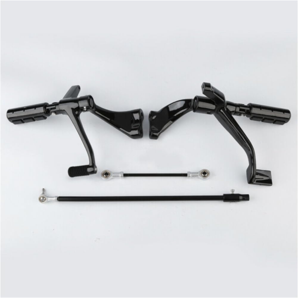 Forward Controls Kit - Motorcycle Foot Pegs, Levers & Linkages (Steel + Rubber + Aluminum) - Complete Upgrade Kit for Harley, Honda, Yamaha - Perfect for Cruiser & Touring Bike Customization
