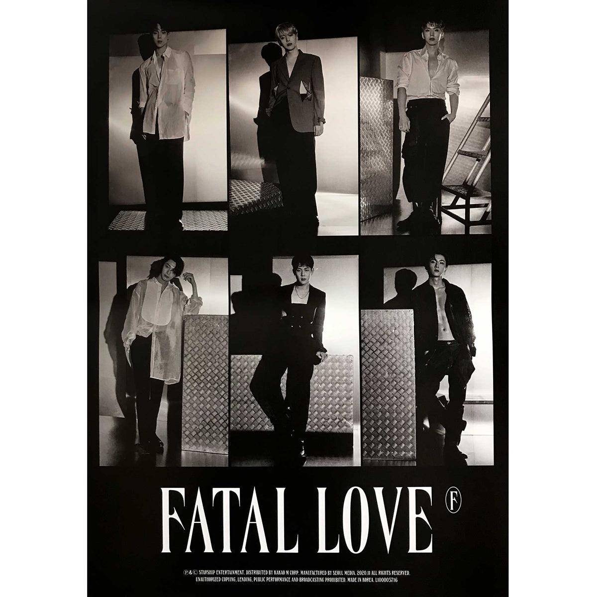 MONSTA X 3rd Album 'FATAL LOVE' Official Poster - Kpop Wall Decor for Bedroom, Office & Fan Collection