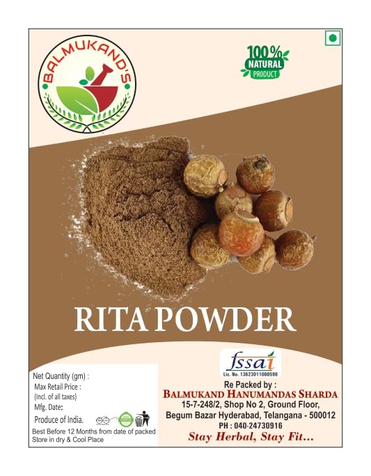 Organic Reetha Powder (Soapnut Powder) - 200gm | Natural Hair & Skin Care | Ayurvedic Cleanser for Shampoo, Face Wash & Laundry