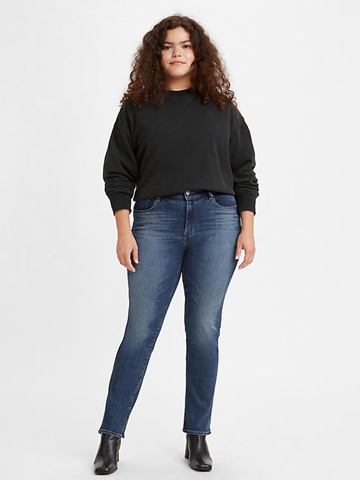 Levi's Women's Classic Straight Jeans - Lapis Maui Waterfall Wash | Comfortable Denim Pants for Casual Wear & Everyday Outfits