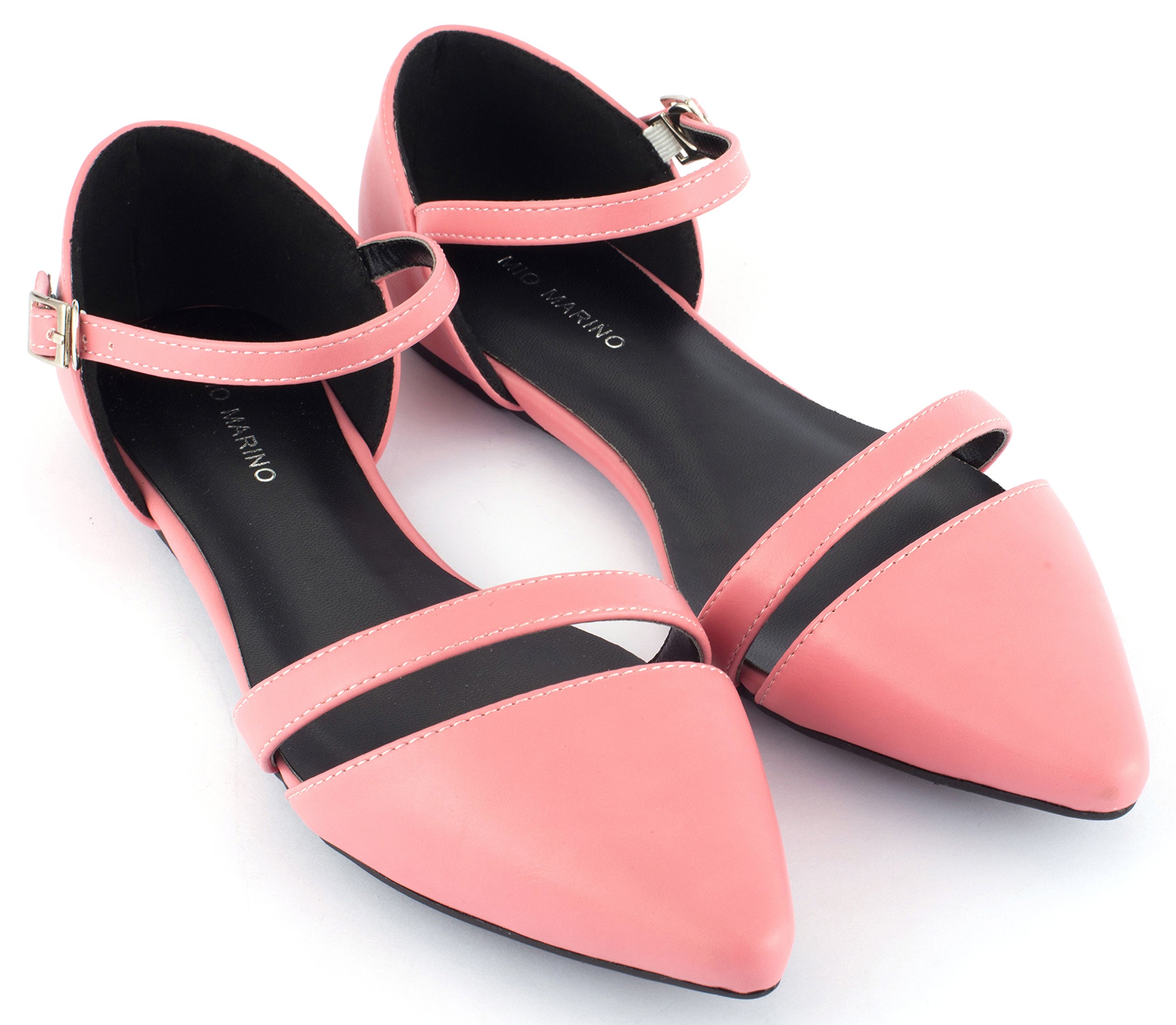 Mio Marino Women's Pointed Toe Ballet Flats - Comfortable Dress Shoes for Work & Evening Wear | Perfect for Office, Wedding & Special Occasions