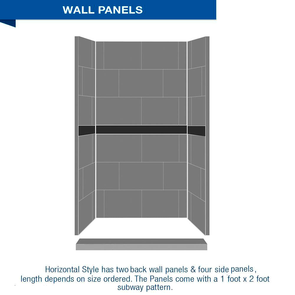 Alcove Natural Buff Sistine Stone & Newport Mosaic DIY Shower Remodel Kit - Waterproof Bathroom Wall Tile for Shower Surround and Backsplash Installation