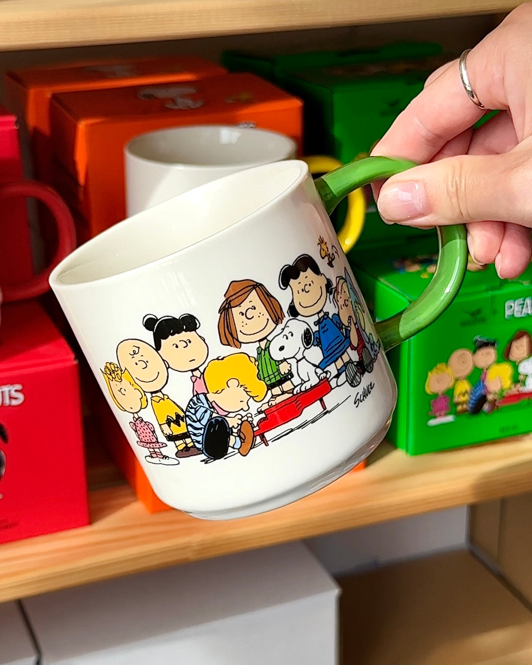 Official Snoopy & Peanuts Gang Ceramic Coffee Mug - 15oz Wraparound Design Collectible Gift for Fans | Perfect for Hot Drinks, Office Use & Holiday Gifting