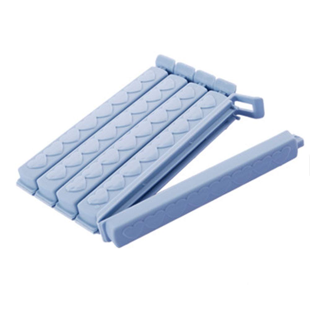 10 Pack Food Storage Bag Clips - Reusable Sealing Clamps for Chips, Snacks & Fresh Produce | Blue Plastic Food Bag Sealer Clips for Kitchen, Pantry & Picnic Use