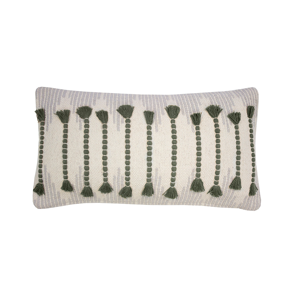 Bambury Erdu Moss Green Rectangle Throw Pillow 12x24 Inches - Soft Decorative Cushion for Sofa, Bed, Lounge & Outdoor Furniture