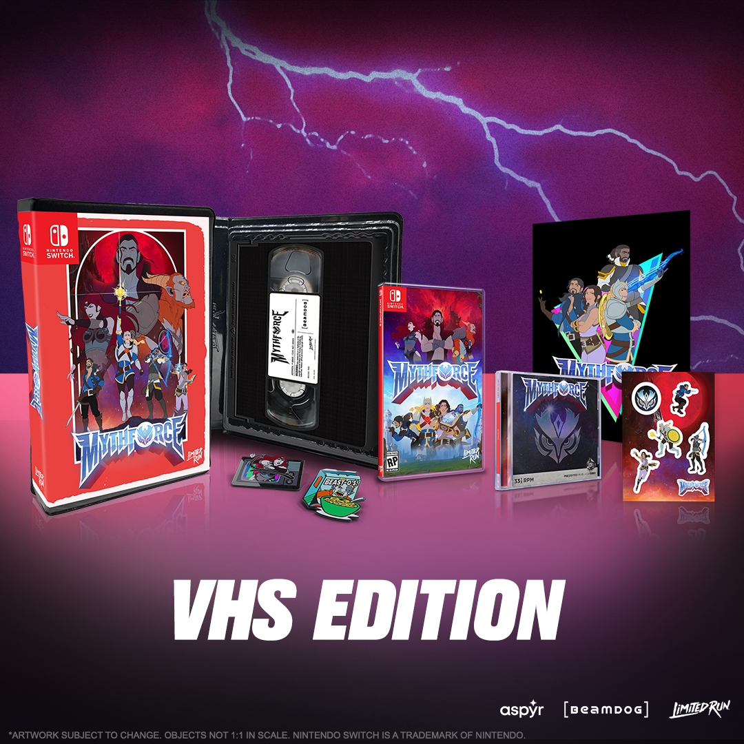 MythForce VHS Edition - Nintendo Switch Limited Run #211 Collector's Game - Retro Gaming & 80s Cartoon Nostalgia - Perfect for Fans of Classic Adventure Cartoons