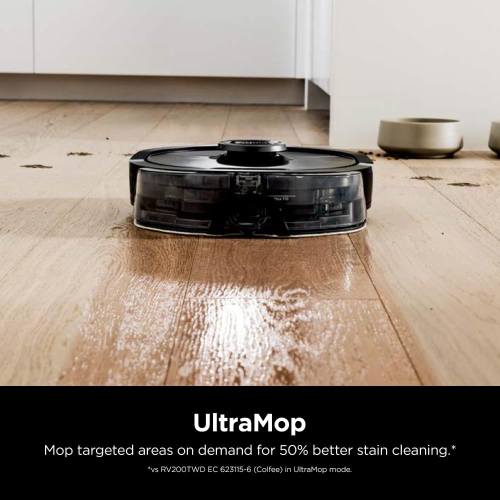 SHARK RV2620WD AI Ultra Robot Vacuum and Mop with Matrix Clean Navigation | CleanEdge Technology | Pet Hair, Carpets & Hard Floors | Alexa Compatible | Black/Mocha | Ideal for Home Cleaning & Smart Home Integration