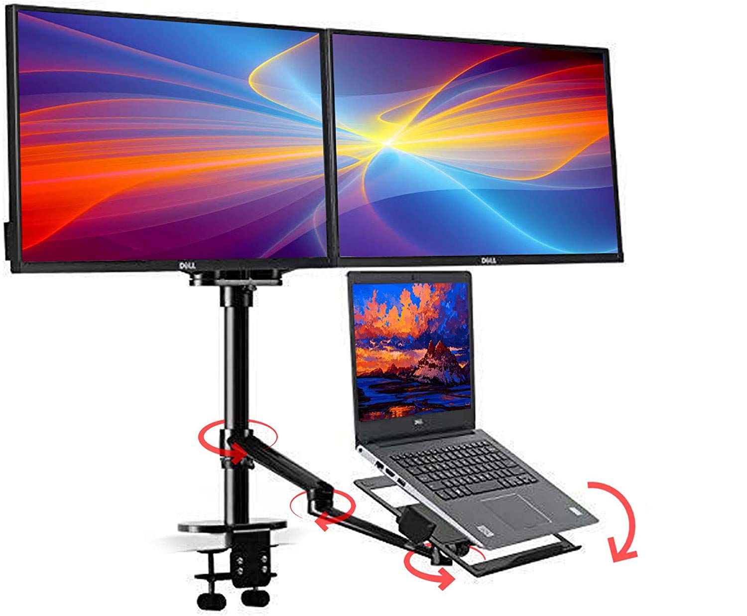Adjustable 3-in-1 Laptop & Monitor Stand for 13-17.3