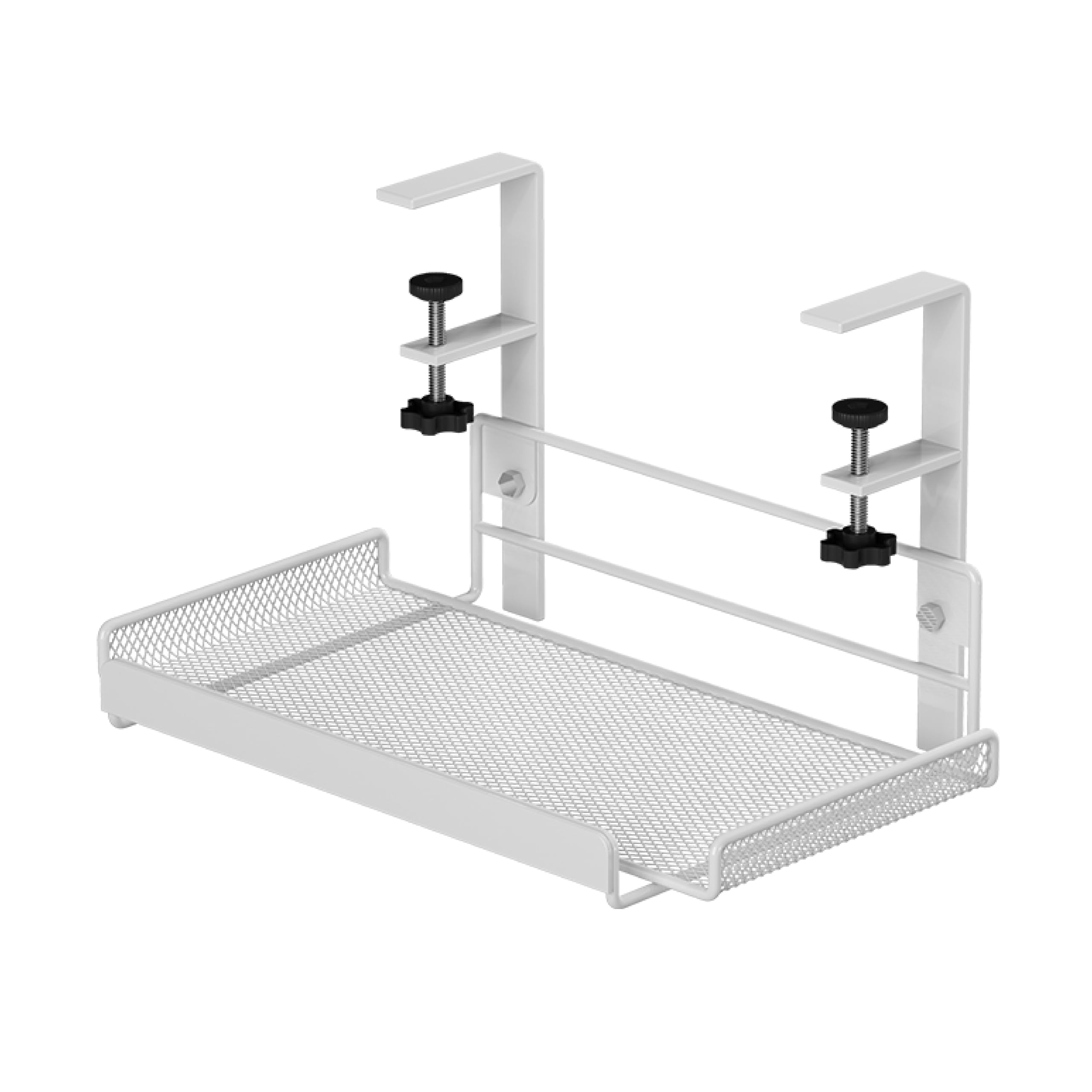Under Desk Cable Management Tray - No Drill Steel Wire Organizer Rack for Computer & Office Desks (10.8 Inch) - Keep Cables Neat for Home Office, Gaming Setup & Workspace Organization