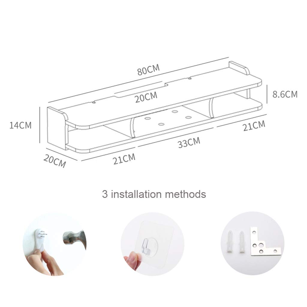 Modern White Floating TV Stand with Storage - Wall Mounted Wooden Entertainment Center for DVD, Game Console & Media - Perfect for Living Room, Bedroom & Home Theater Setup