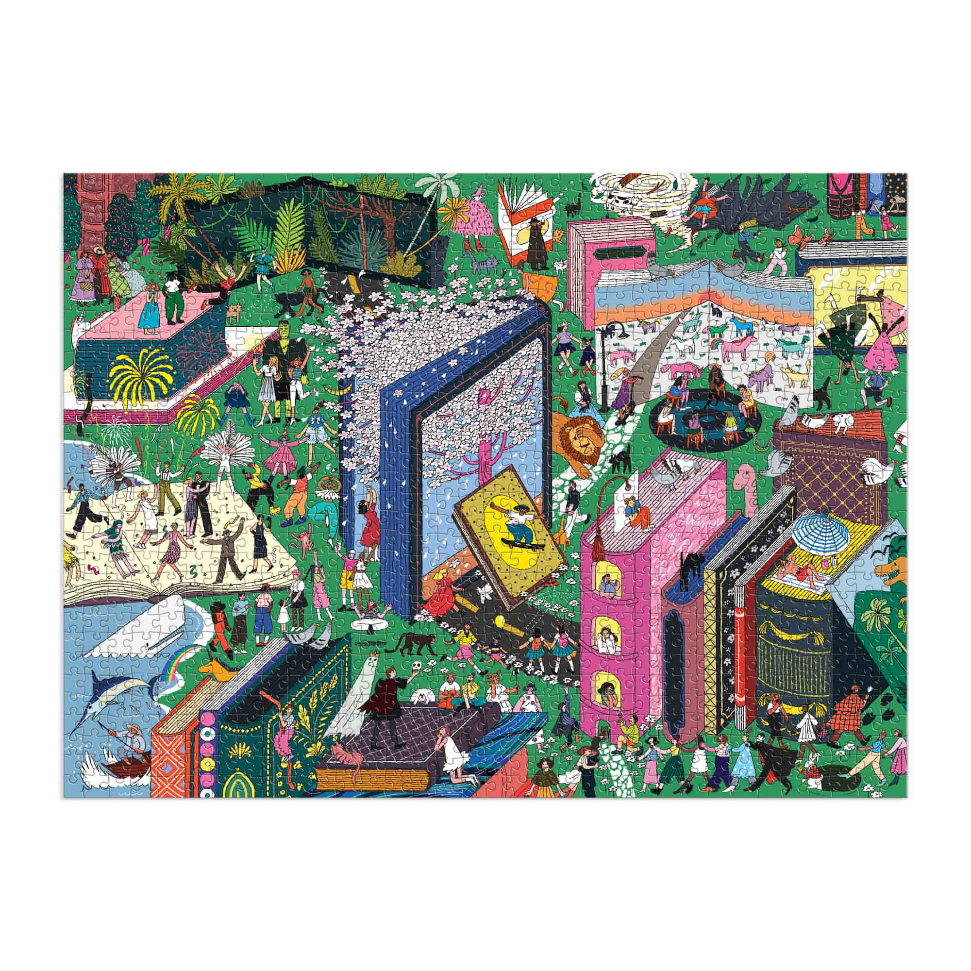 Book World 1,000 Piece Jigsaw Puzzle for Adults - Challenging Educational Puzzle with Vibrant Book Cover Art - Perfect for Family Game Night & Classroom Activities