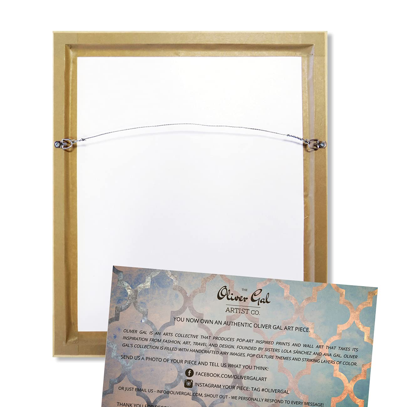 Oliver Gal Artist Co. Contemporary 20x30 Inch Couture Road Sign Rococo Framed Canvas Wall Art - White | Perfect for Bedroom, Living Room & Office Decor