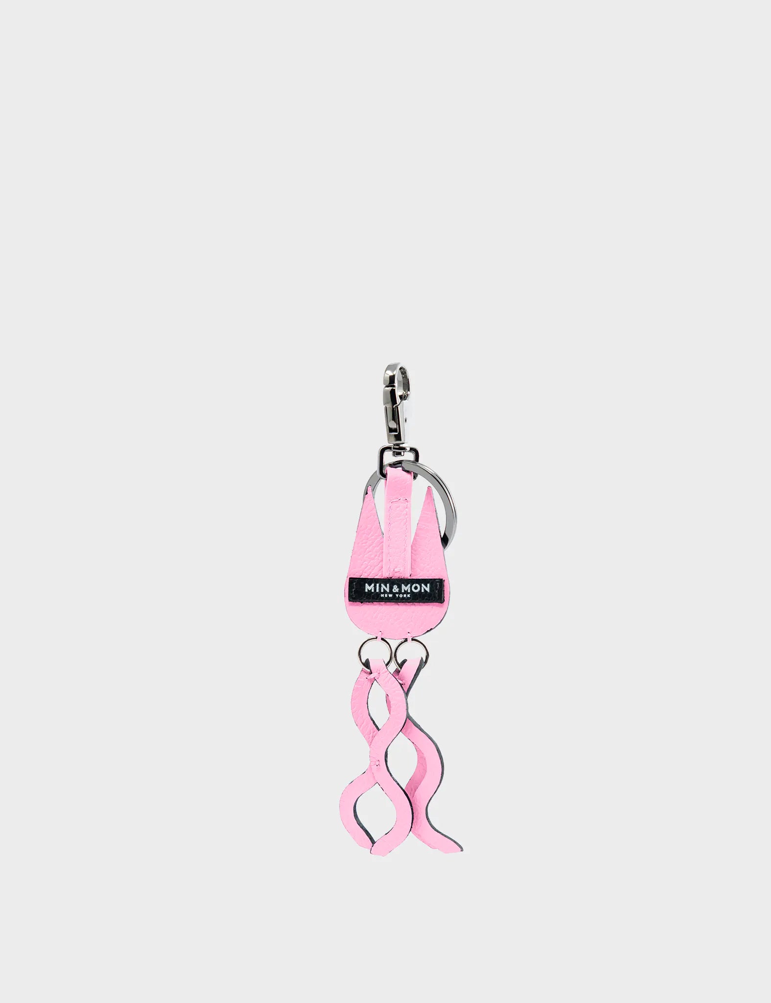 Cosmic Cat Charm - Bubblegum Pink Leather Keychain for Women | Cute Cat Lover Gift | Perfect for Keyrings, Bags & Backpacks