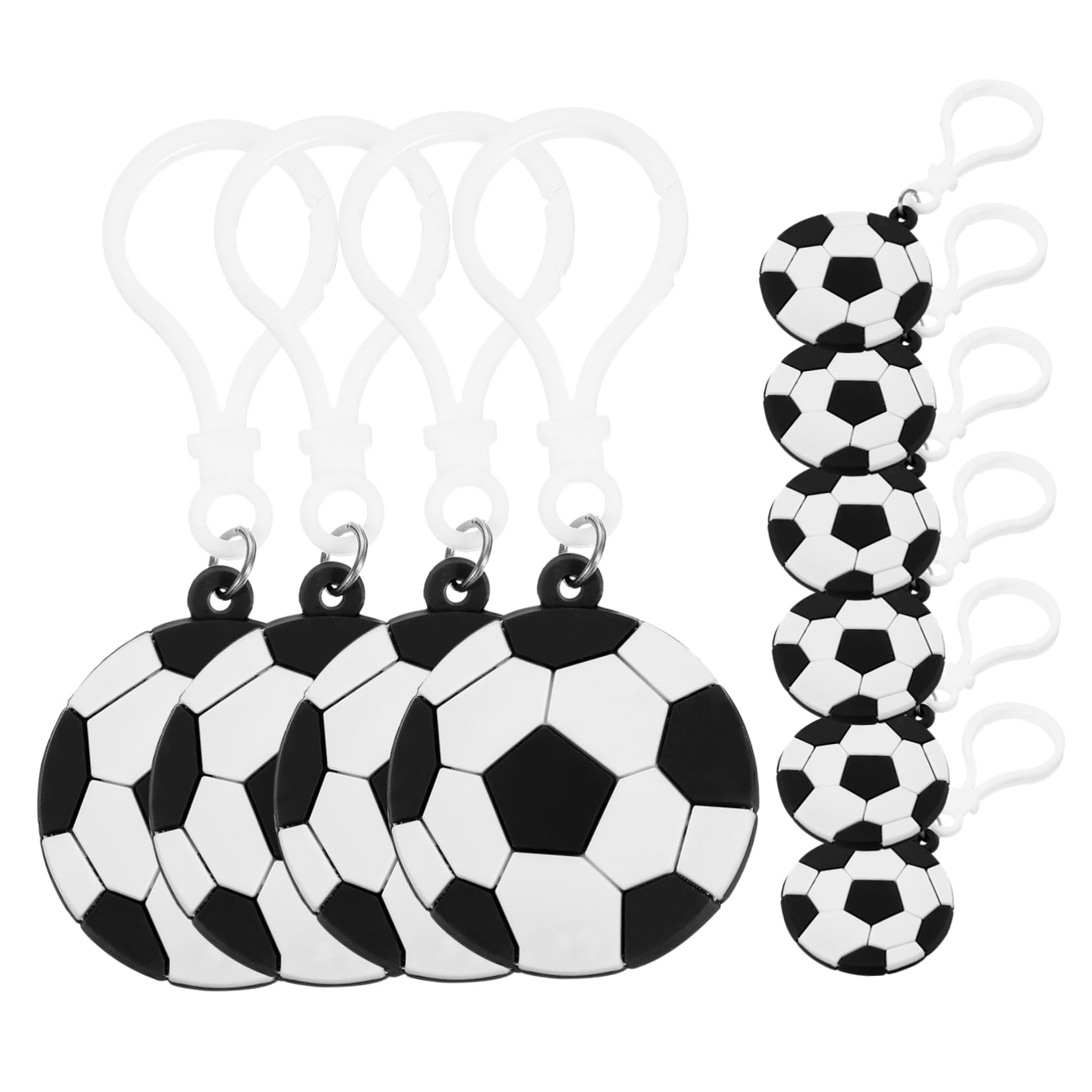 OHPHCALL 10Pcs Soccer Keychain for Boys - Mini Football Keyring Gift for Soccer Players, Team Rewards & Sports Enthusiasts - Perfect for Backpacks, Gyms & Game Day Accessories