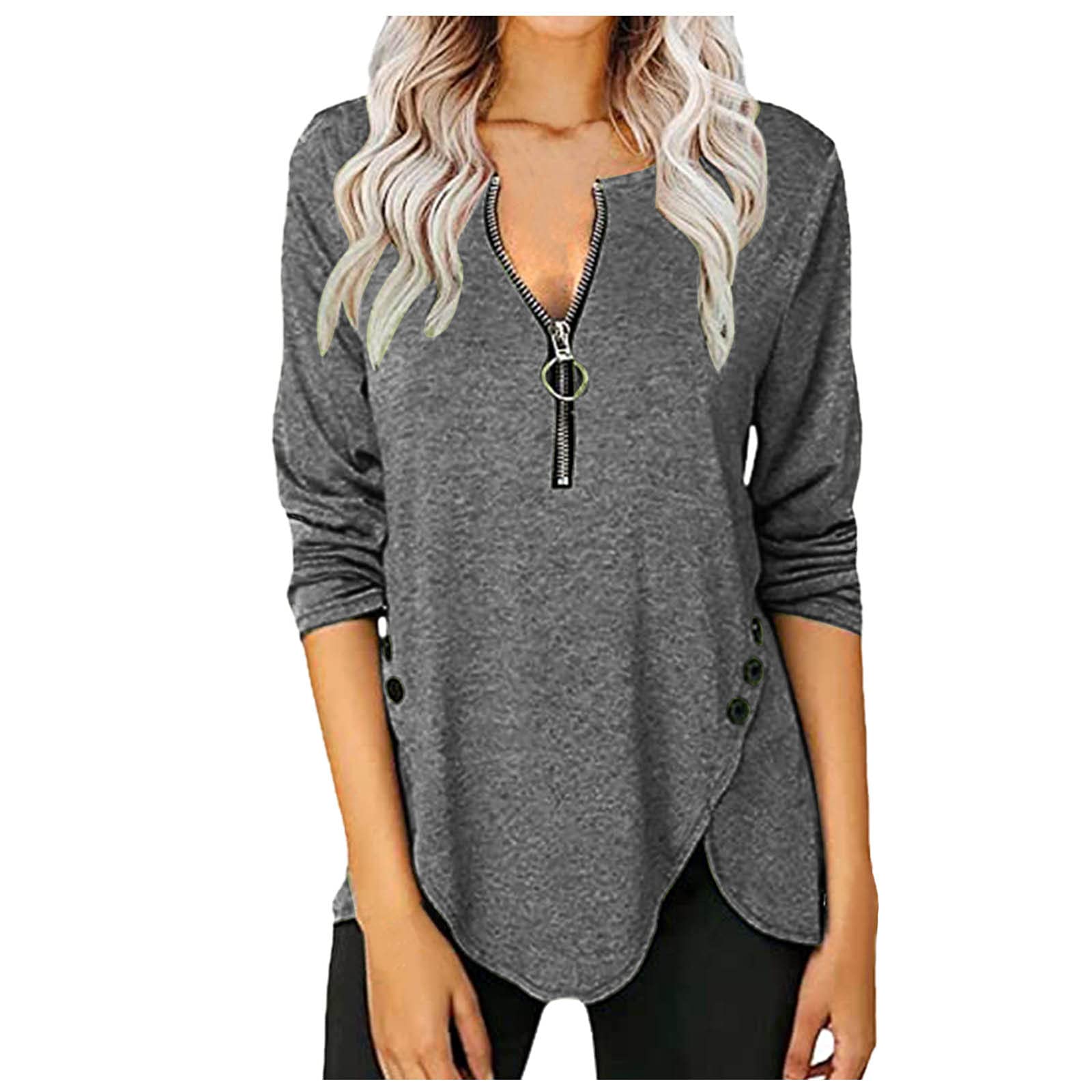 Women's Long Sleeve Casual Blouse Shirt - Comfortable Fashion Tops for Everyday Wear | Perfect for Office, Dating & Weekend Outfits