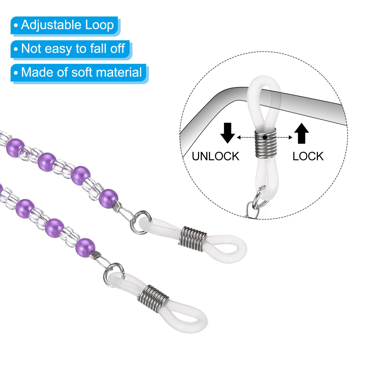 Stylish Beaded Eyeglass Chains for Women - Adjustable Glasses Holder with Loop Ends for Reading, Sunglasses & Fashion Accessories | Perfect for Work, Travel & Everyday Use