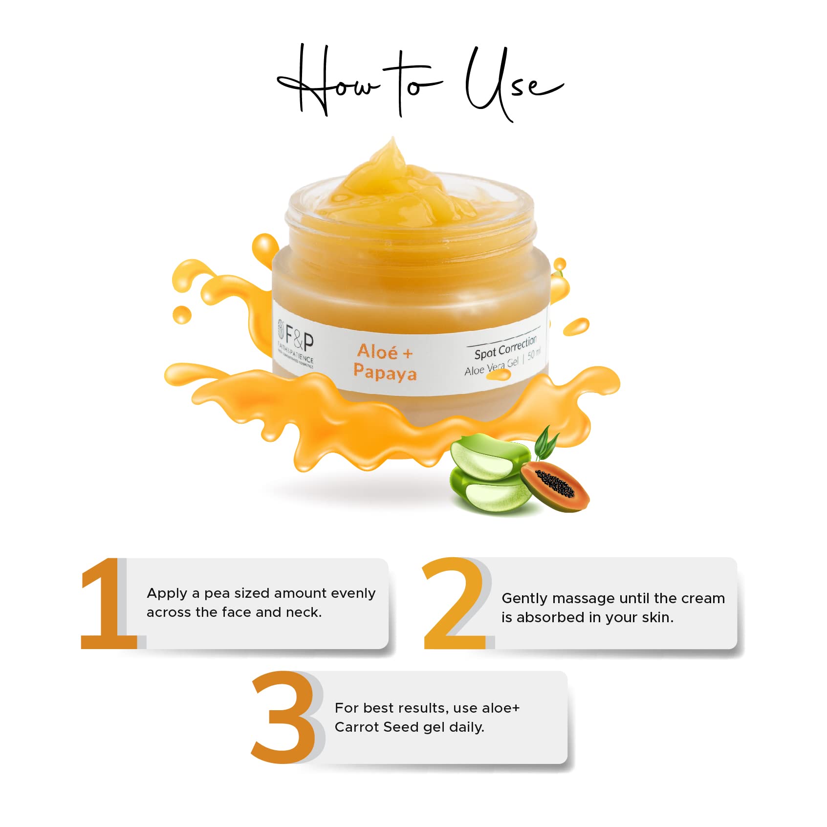 Faith & Patience Aloe Vera Gel for Spot Correction - Soothes Skin, Reduces Blemishes & Acne - Perfect for Daily Skincare Routine & Post-Sun Care
