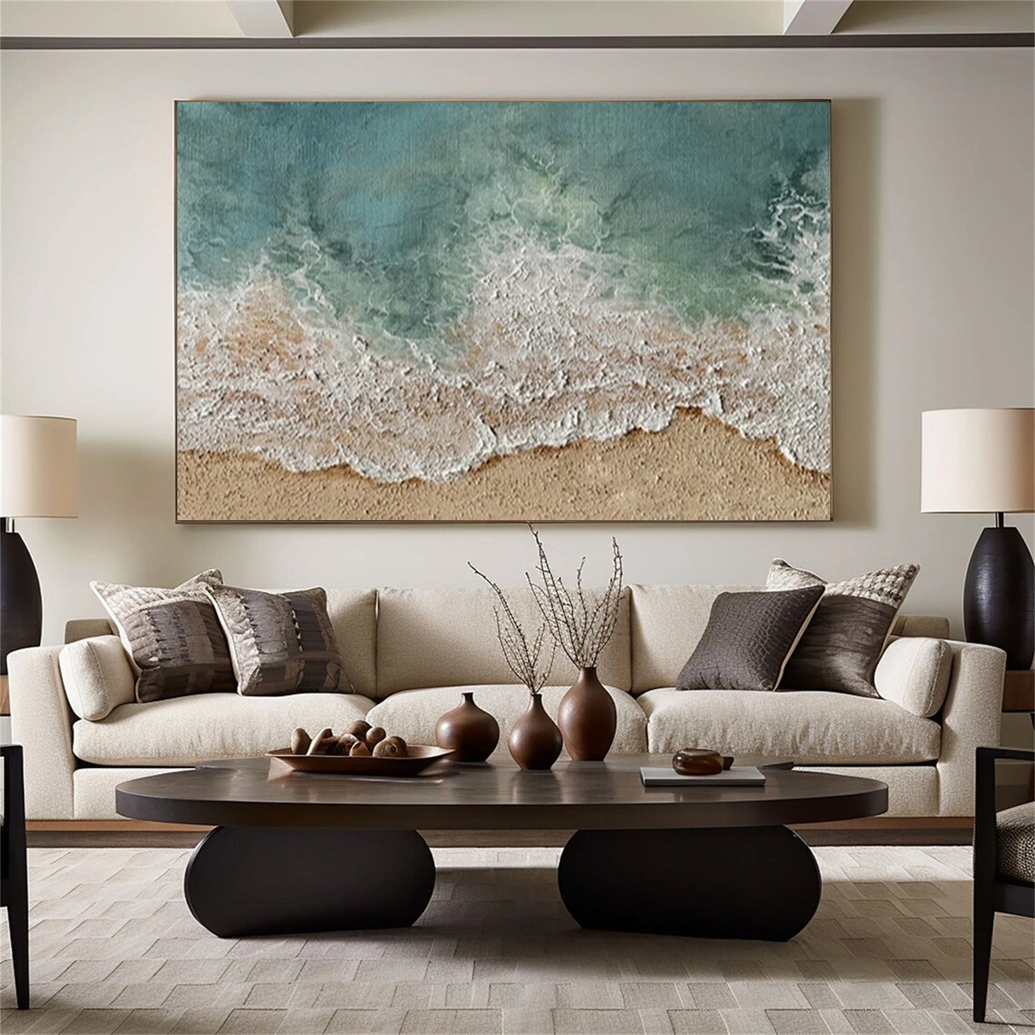Ocean and Sky Painting #OS 246 - Stunning Coastal Wall Art for Beach House Decor & Living Room