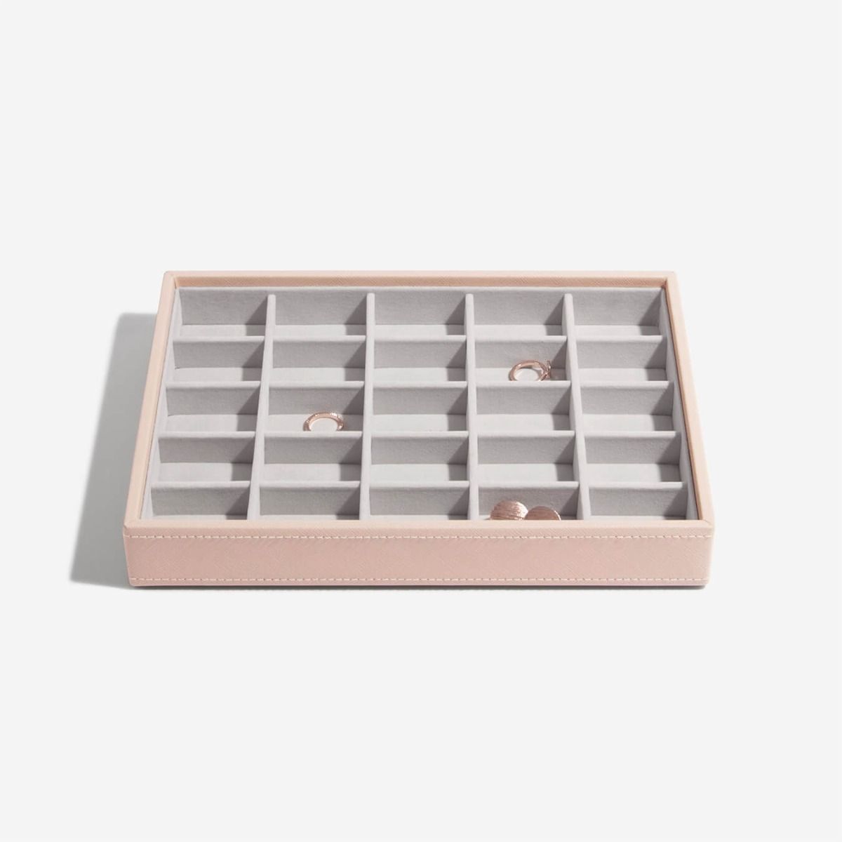 Elegant Set of 3 Jewelry Boxes in Blush Pink & Champagne Gold - Perfect for Gift Giving, Travel & Home Organization