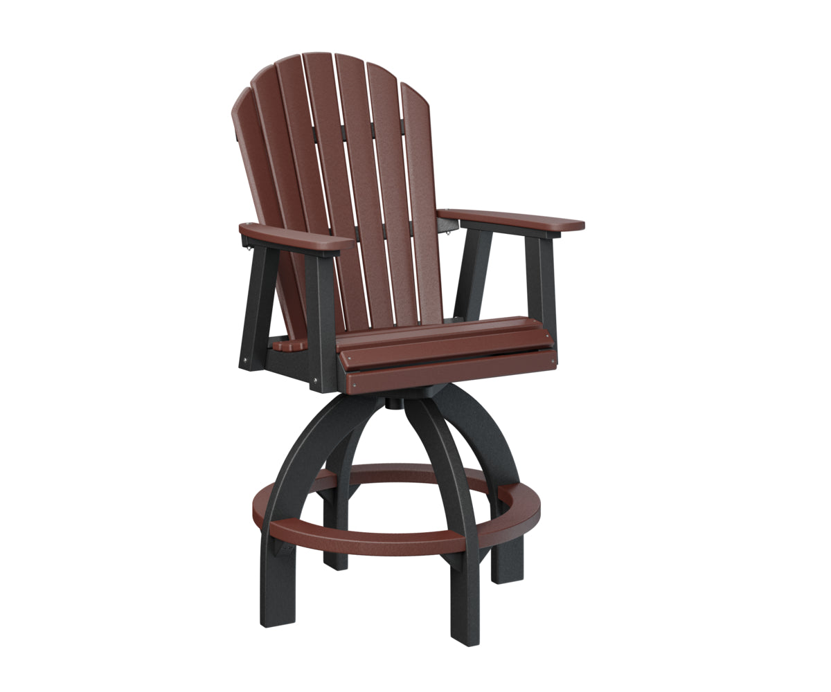 Berlin Gardens Comfo Back Swivel Bar Chair - Adjustable Height Counter Stool for Kitchen Island, Breakfast Nook & Home Bar - Comfortable Swivel Seat with Back Support