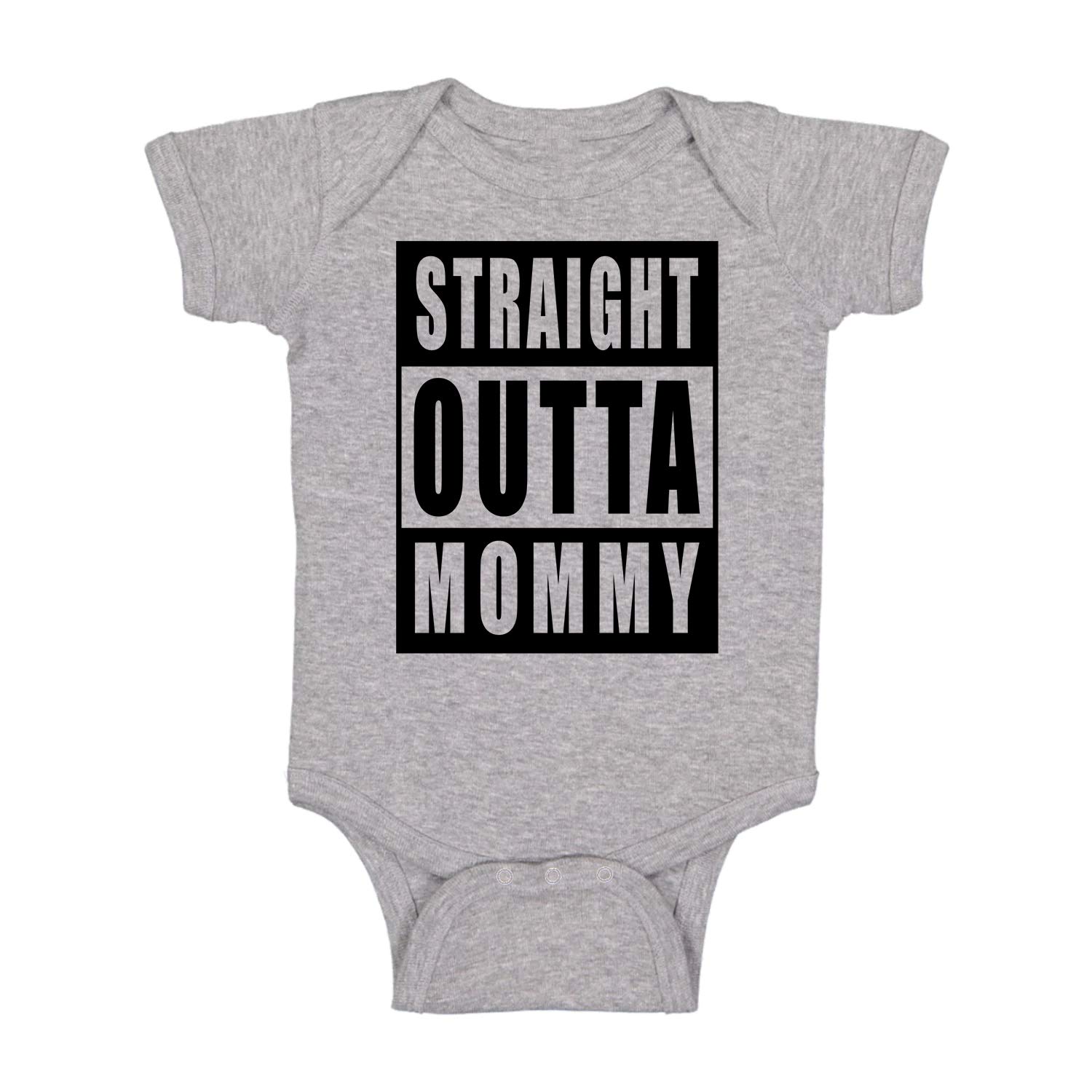 Funny Baby Bodysuit - Straight Outta Mommy Onesie - Newborn Boy & Girl Outfit - Cute Infant Essentials for Photoshoots, Playdates & Family Outings