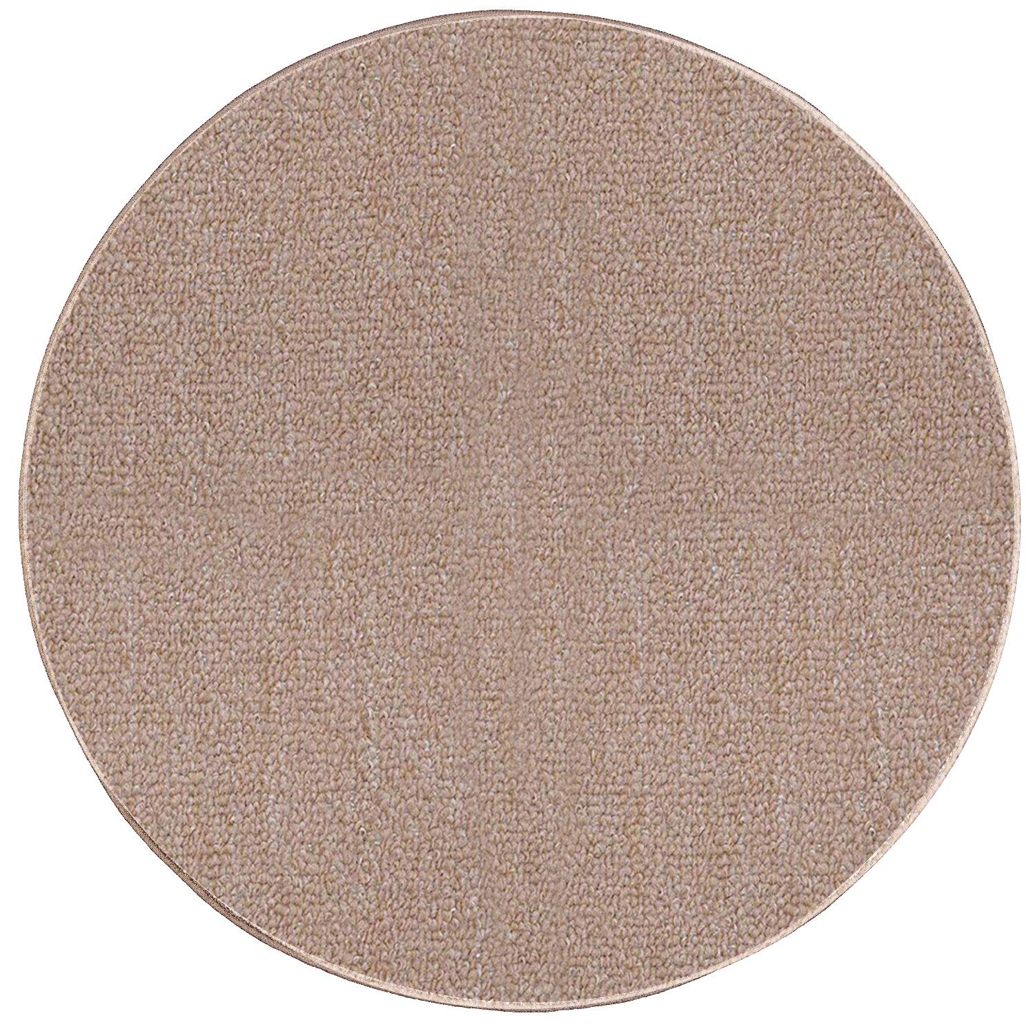Premium Beige 7' Round Indoor Outdoor Area Rug - Stain & Fade Resistant, Easy Care, Pet & Kid Friendly, Made in USA - Perfect for Patio, Deck, Wedding & Everyday Home Decor