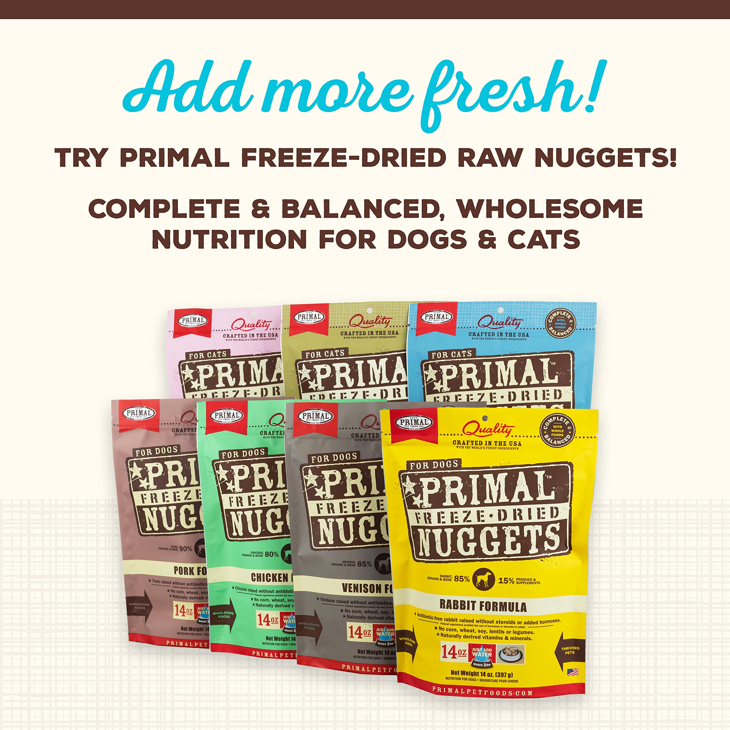 **Primal Freeze-Dried Dog & Cat Food Toppers - Grain-Free Meal Mixers with Probiotics for Digestive Health - Raw Protein Treats for Training & Rewards - Fish Flavor (18 oz) - Perfect for Picky Eaters & Sensitive Stomachs**