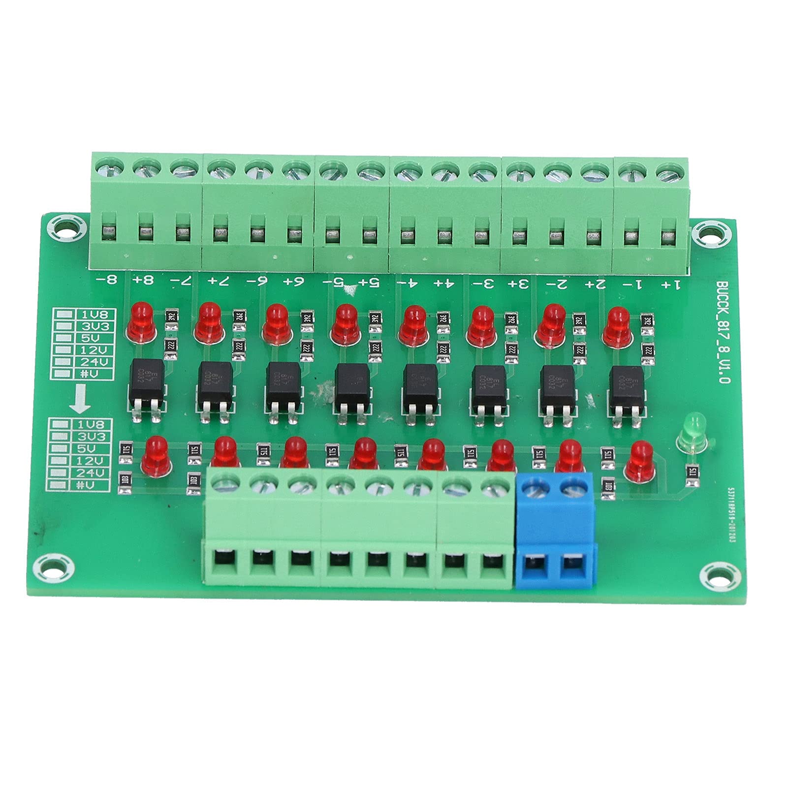 8-Channel Isolator Relay Module - Durable & Easy-to-Use Signal Isolation Device for Industrial Automation & Home Security Systems