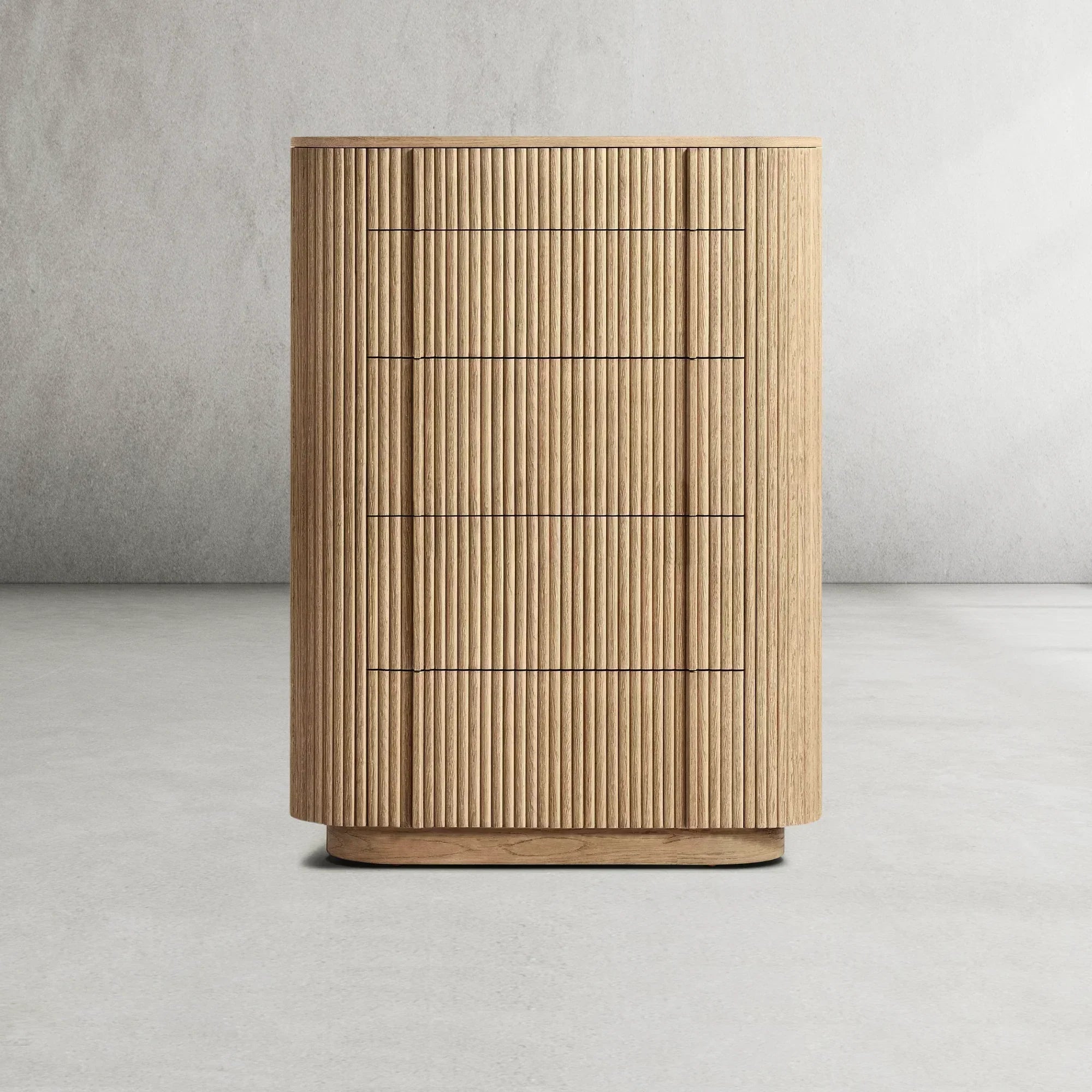 Mulholland Modern 5-Drawer Narrow Dresser - Slim Space-Saving Storage Cabinet for Bedroom, Living Room, or Office Organization