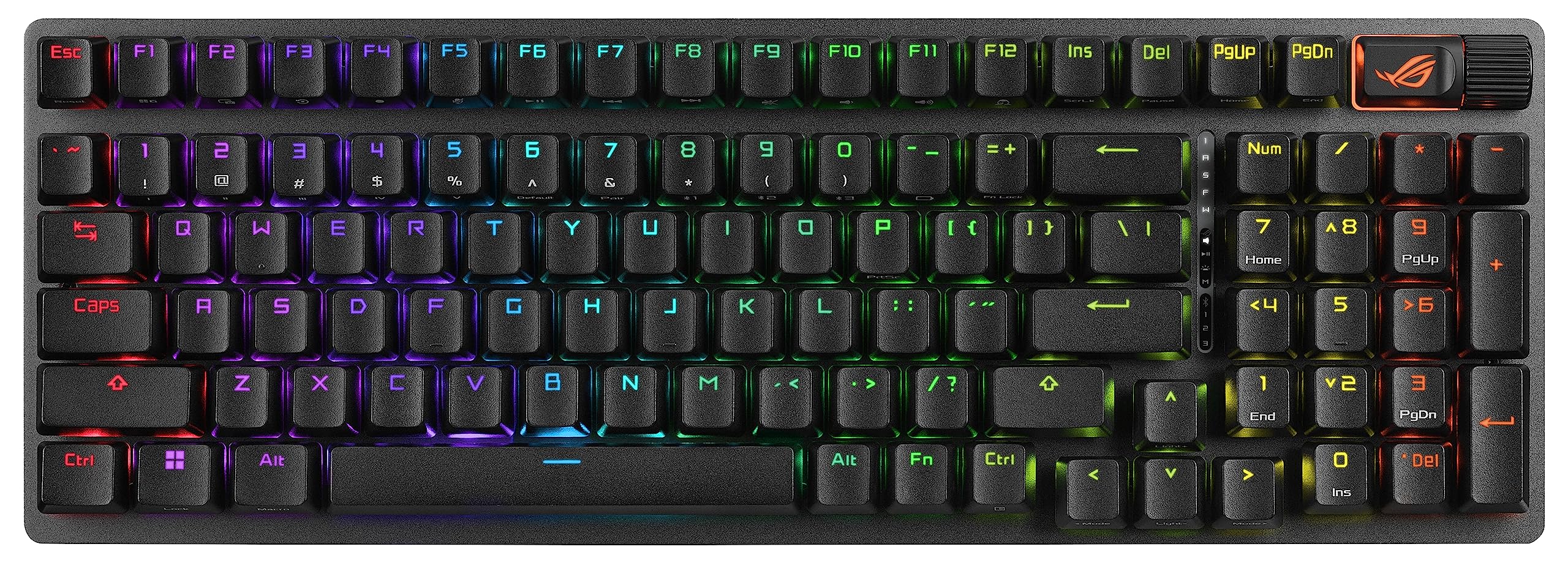 ASUS ROG Strix Scope II 96 Wireless Mechanical Gaming Keyboard - Tri-Mode Bluetooth/2.4GHz/USB, Hot-Swappable ROG NX Storm Switches, PBT Keycaps, RGB Backlit - Perfect for PC Gaming, Esports & Office Work